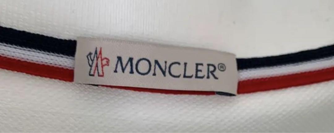 MONCLER ホワイト ポロシャツ　QRコード鑑定済み
