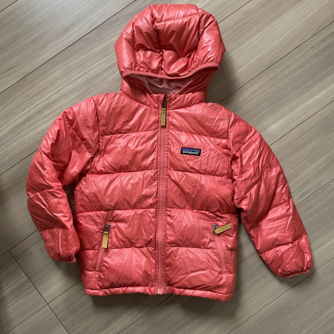 patagonia フード付きダウンジャケット 5T ピンク