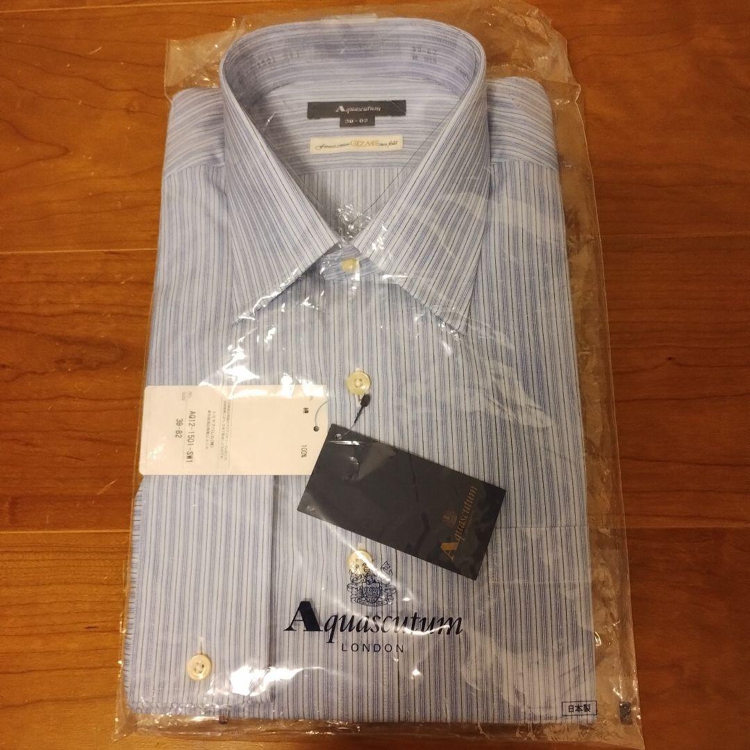 Aquascutum ストライプ ワイシャツ 39-82
