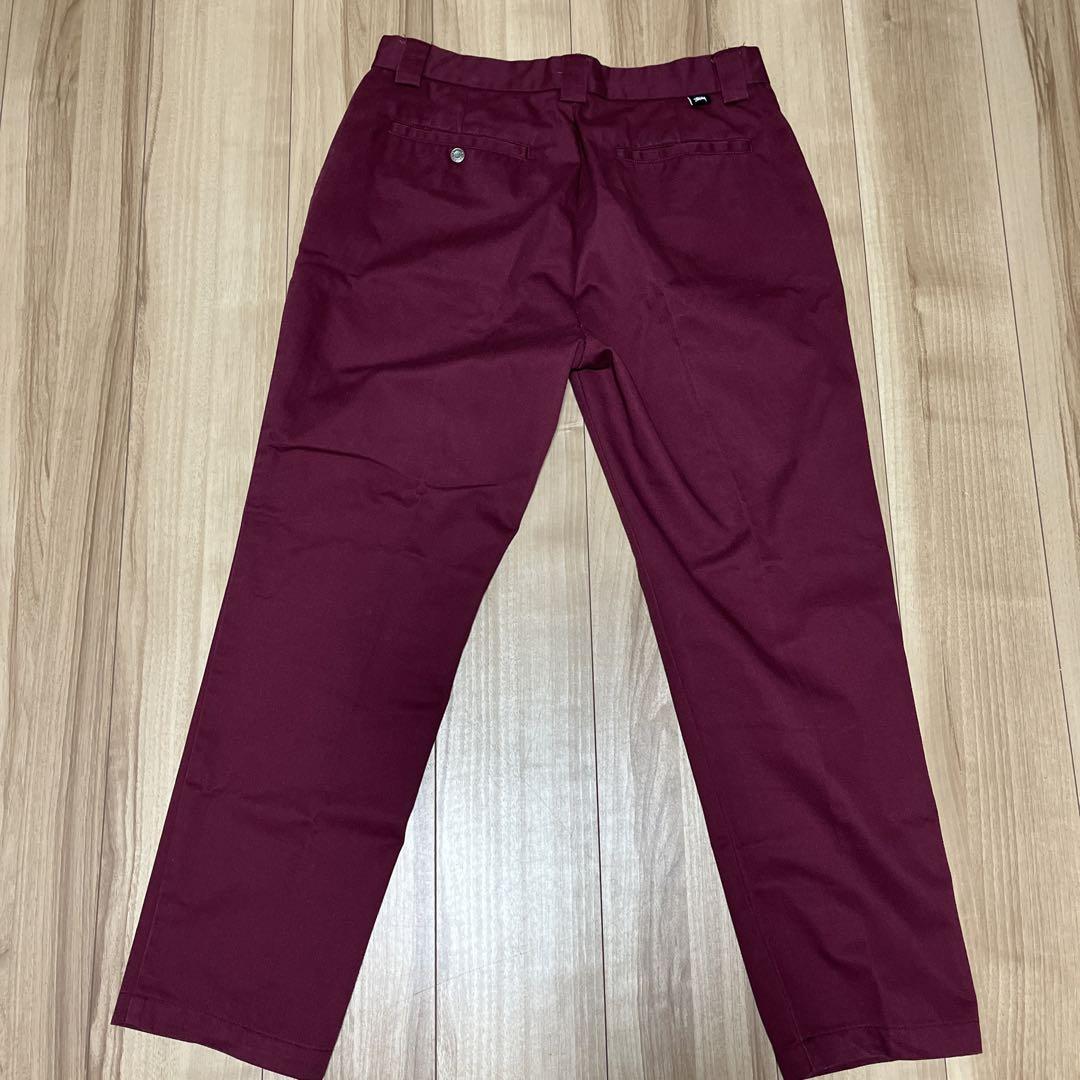 【メーカー直送】 STUSSY ワークパンツ バーガンディ チノパン 32インチ パンツ