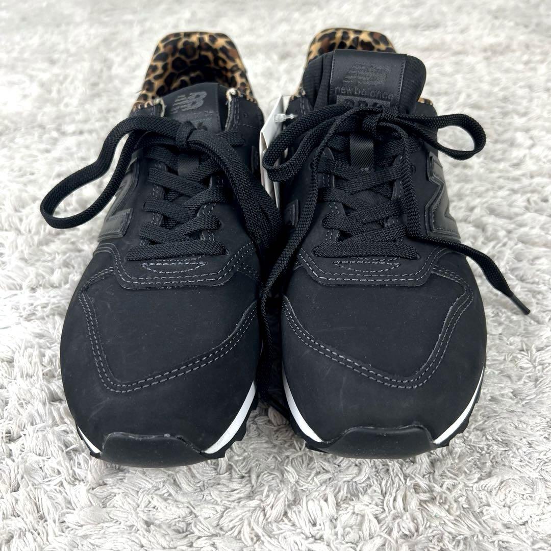 【未使用】New Balance レオパード　スニーカー　23.5cm ブラック