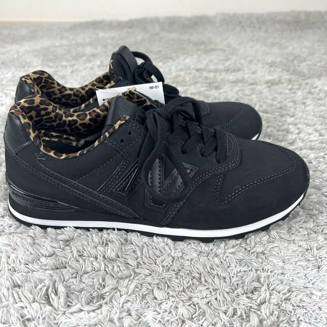【未使用】New Balance レオパード　スニーカー　23.5cm ブラック