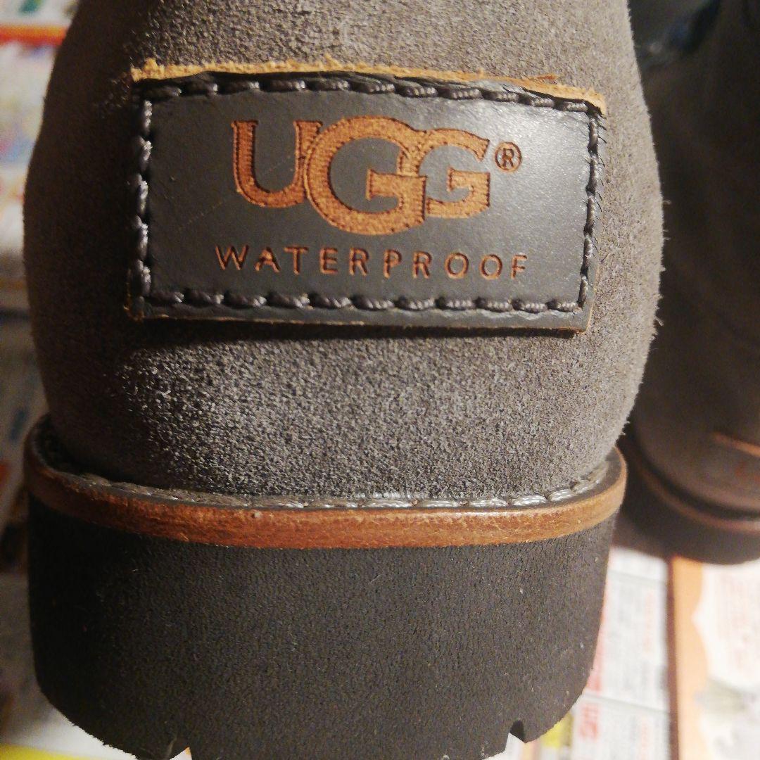 UGG メンズ アウトドア ブーツ 黒 レザー ハイカット 靴