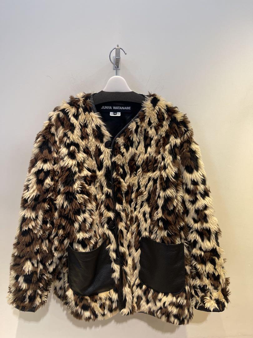 JUNYA WATANABE 22AW レザートリミングフェイクファーコート JUNYA WATANABE 22AW レザートリミングフェイクファーコート