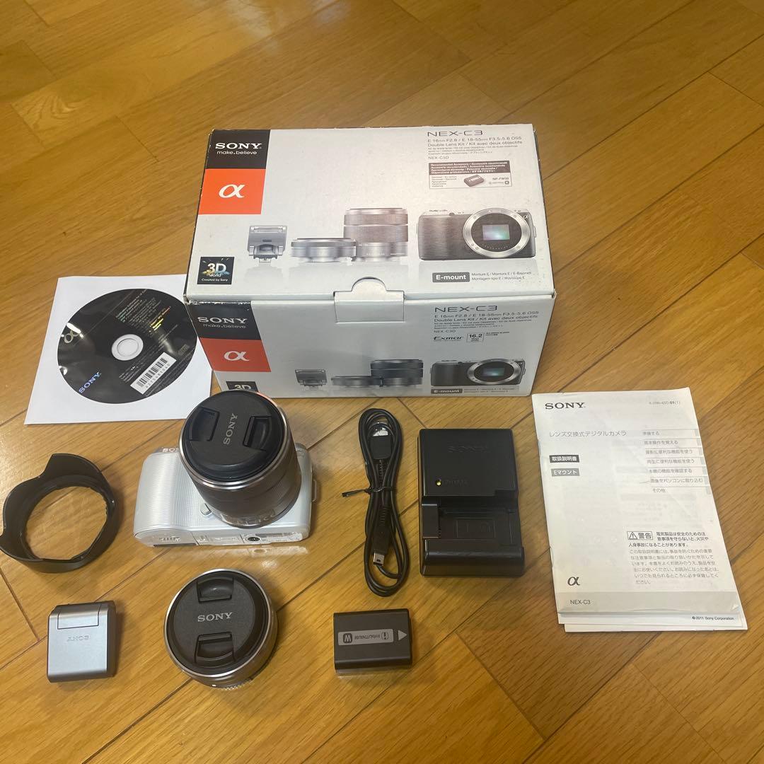 SONY NEX-C3 ダブルレンズ きやや傷や汚れあり