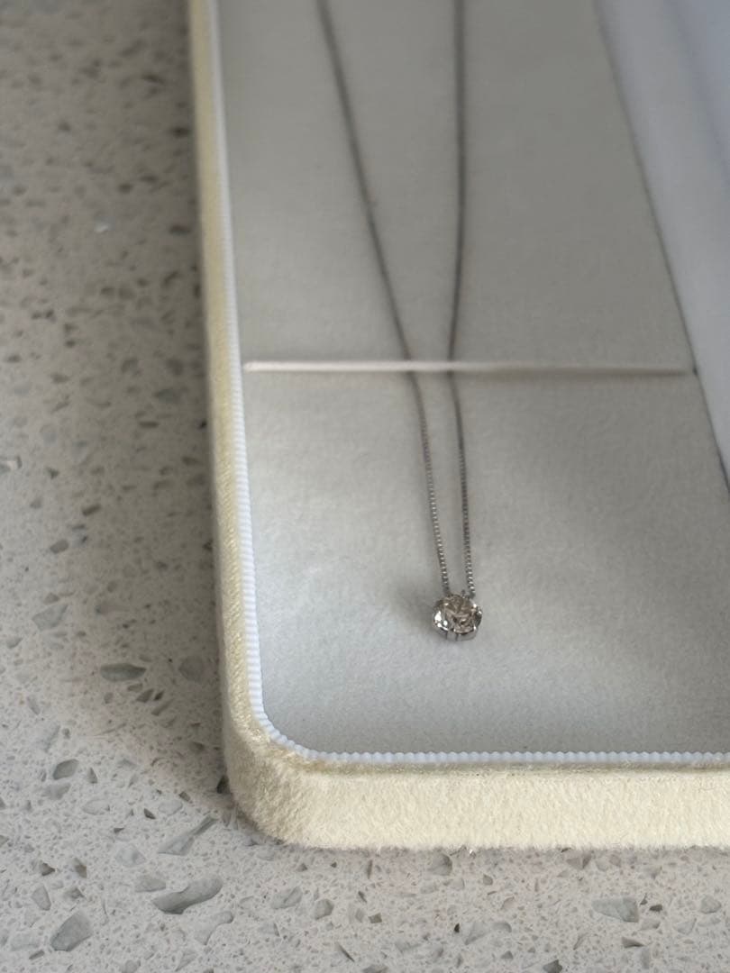 大きめ0.5ct一粒ダイヤ ネックレスPT850 大きめ0.5ct一粒ダイヤ ネックレスPT850