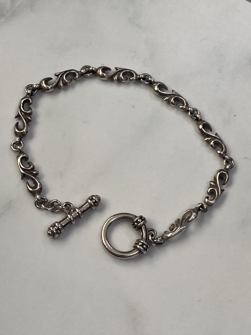 [c-3] Silver925 / 16g アラベスクチェーン Tバー ブレス