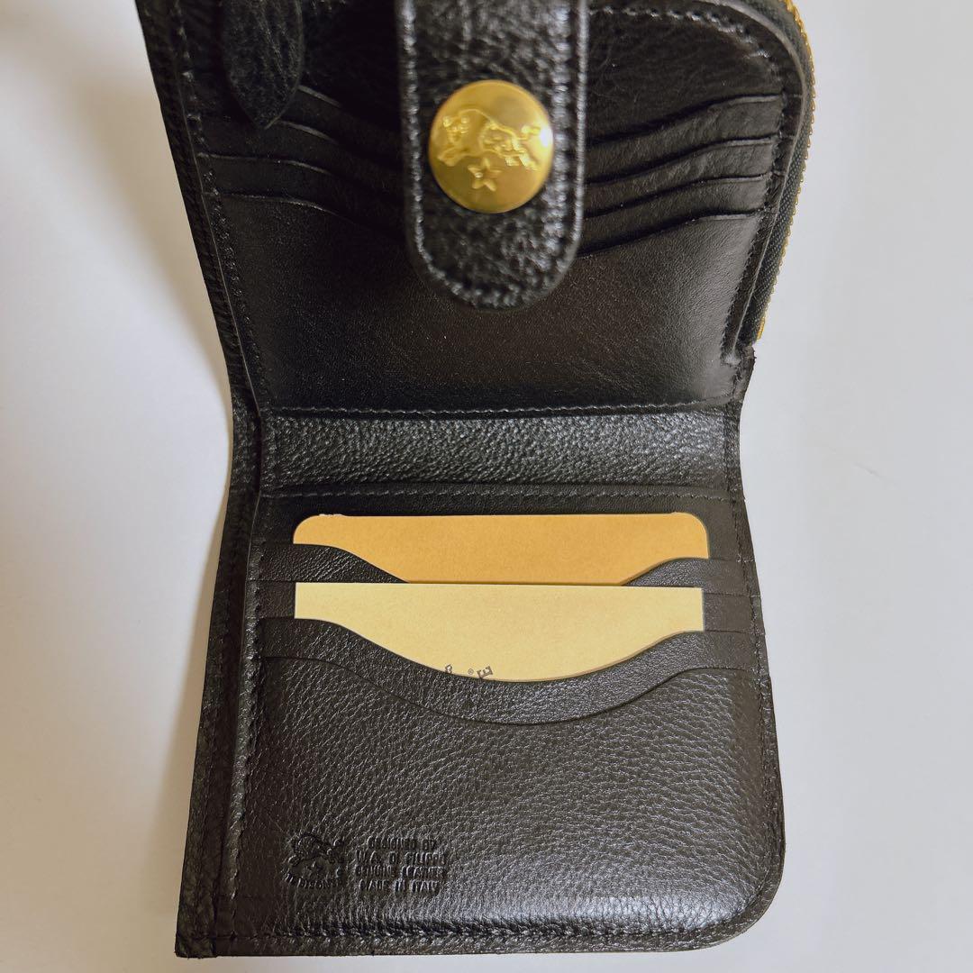 IL BISONTE イルビゾンテ 折財布 ブラック コンパクト財布 ミニ財布