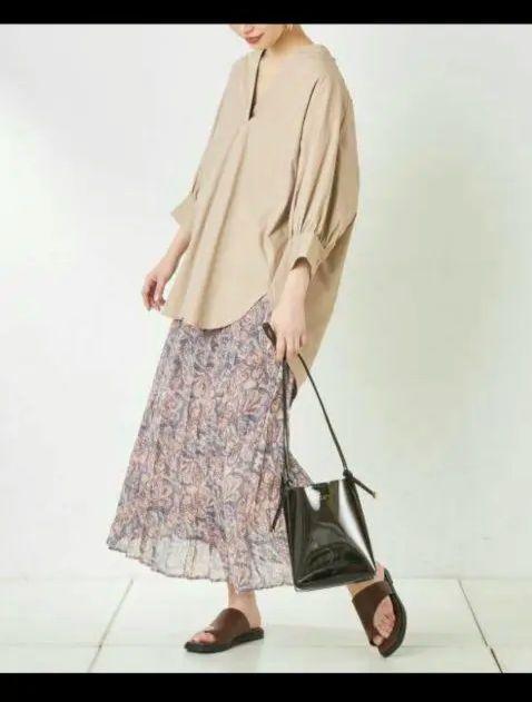 新品 natural couture ナチュラルクチュール ペイズリー柄スカート