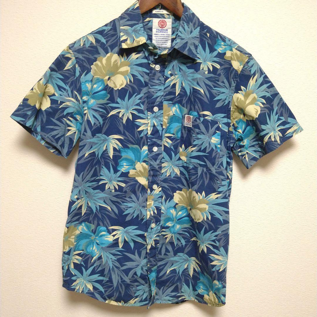 FRANKLIN MARSHALL イタリア製 美品 アロハ ボタニカル S~M