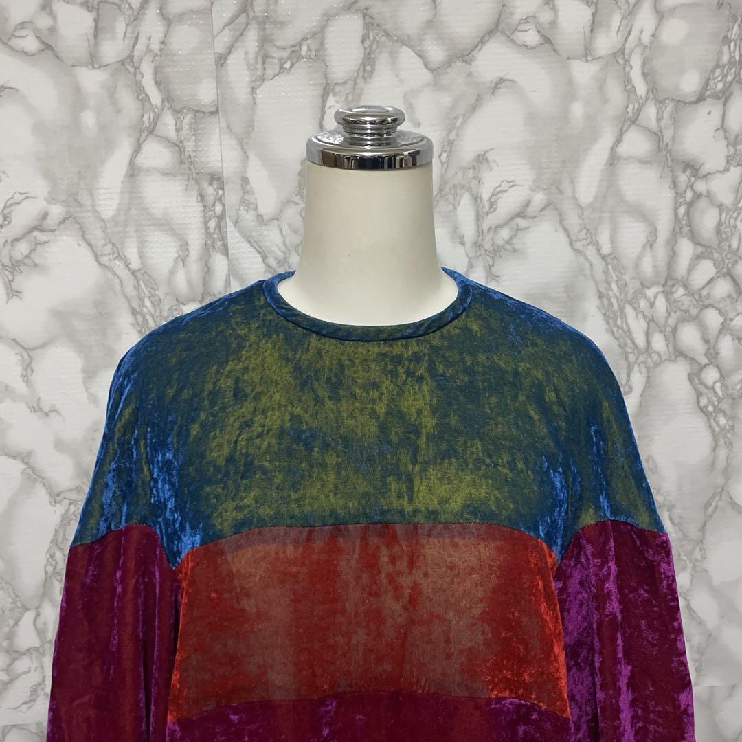 希少COMME des GARCONS ベロアデザイントップスAD1990