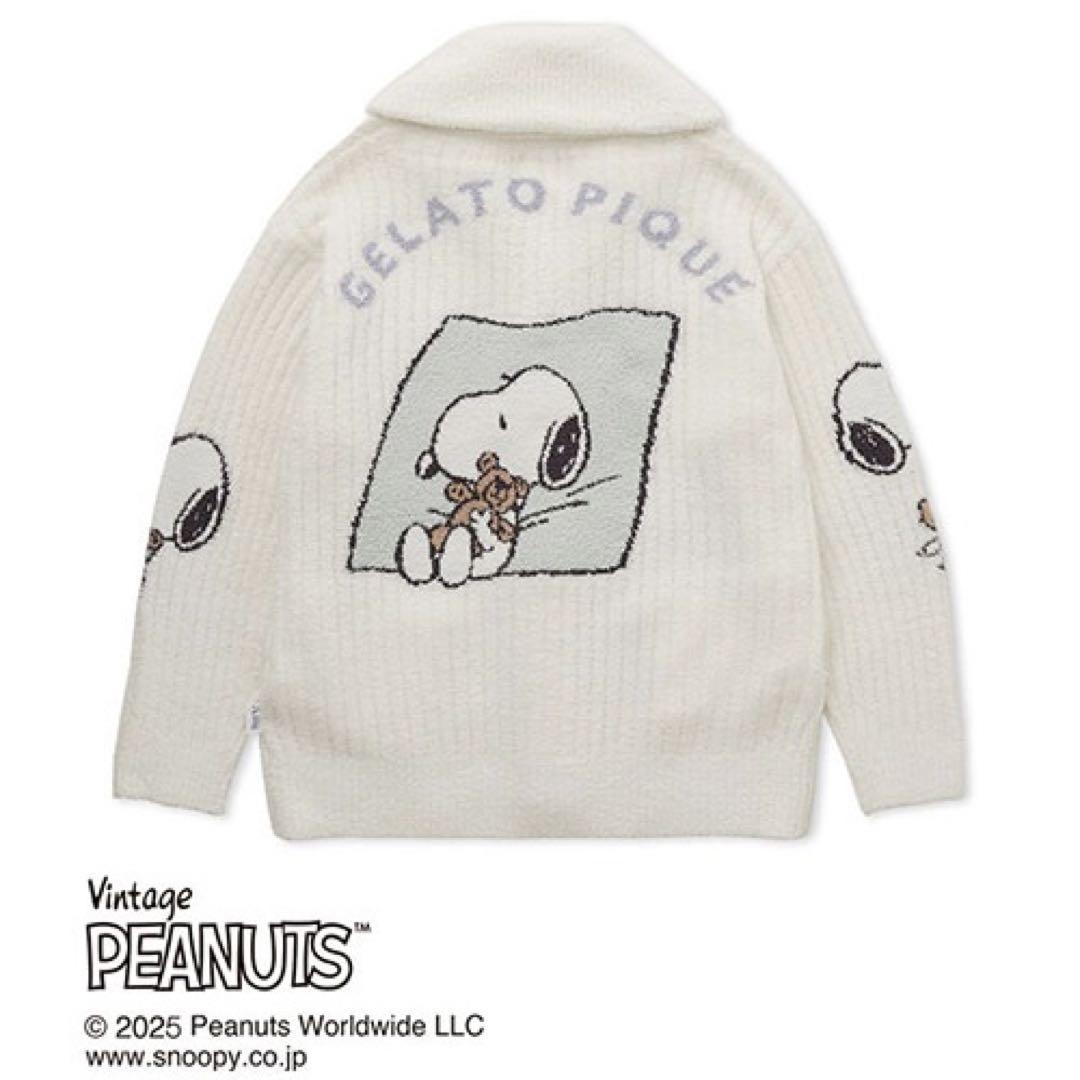 新品 PEANUTS スヌーピー ジェラートピケ カーディガン S/M
