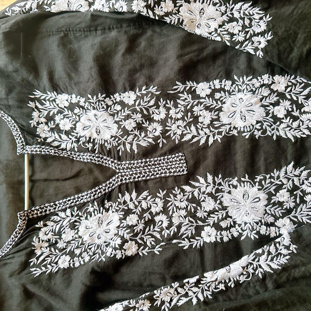 週末割引 ne Quittez pas ヌキテパ 刺繍ロングワンピース