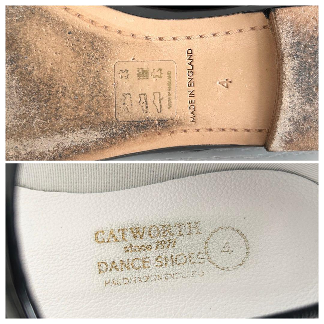 未使用級☆CATWORTH ダンスシューズ エナメル ストラップ付き ブラック
