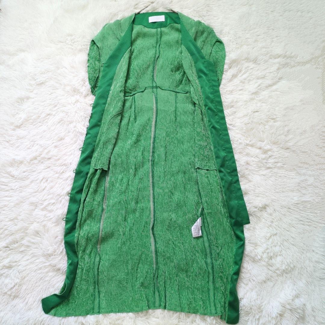極美品✨mame Melange Stripe V-Neck Dress 2 - メルカリ
