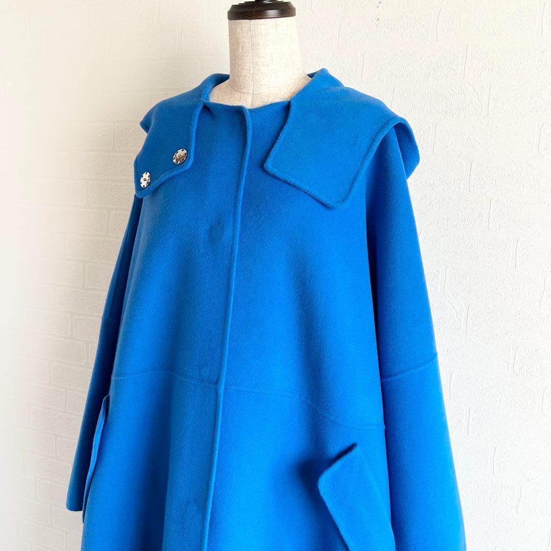 新着入荷の通販 新品未使用✨ルシェルブルー Hooded Over COAT ブルー ジャケット・アウター