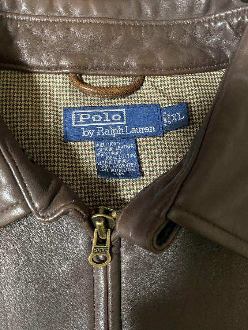 90s Polo by Ralph Laurenレザージャケット ブラウン　XL
