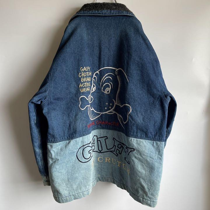 90s ヤバい ヤンキー デニム ジャケット icm15-m83728245446 ガルフィー 人気 刺繍ロゴ レトロ 超特価新品