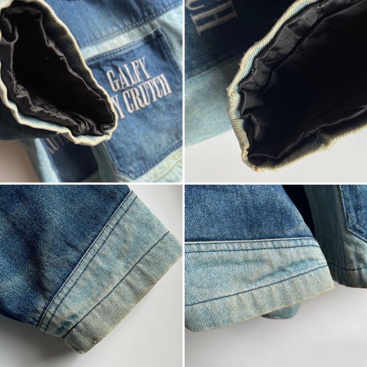 90s ヤバい ヤンキー デニム ジャケット icm15-m83728245446 ガルフィー 人気 刺繍ロゴ レトロ 超特価新品