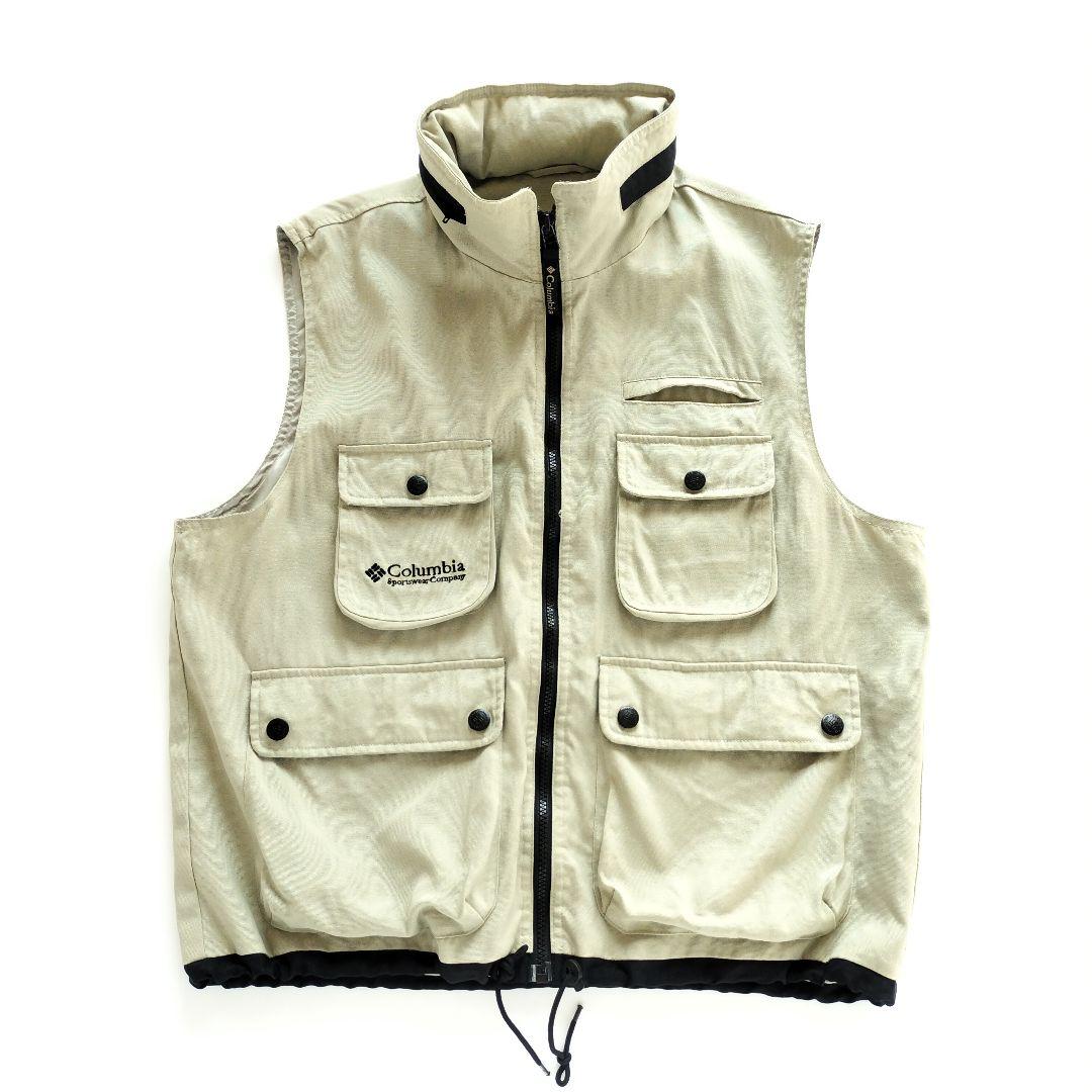 Columbia フィッシングベスト ベージュ　Ｌサイズ コロンビア フィッシングベスト ベージュ【L】 - メルカリ