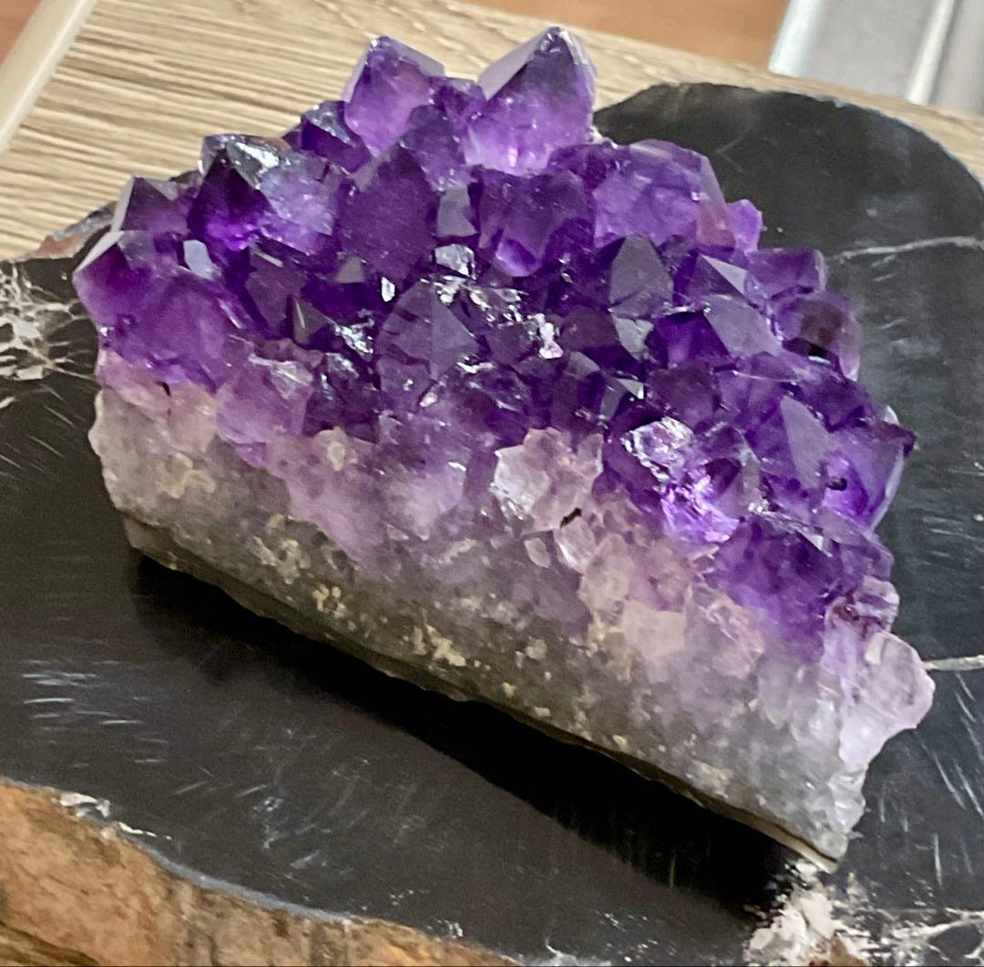 ウルグアイ産アメジストカルサイト共生 ミニクラスターset