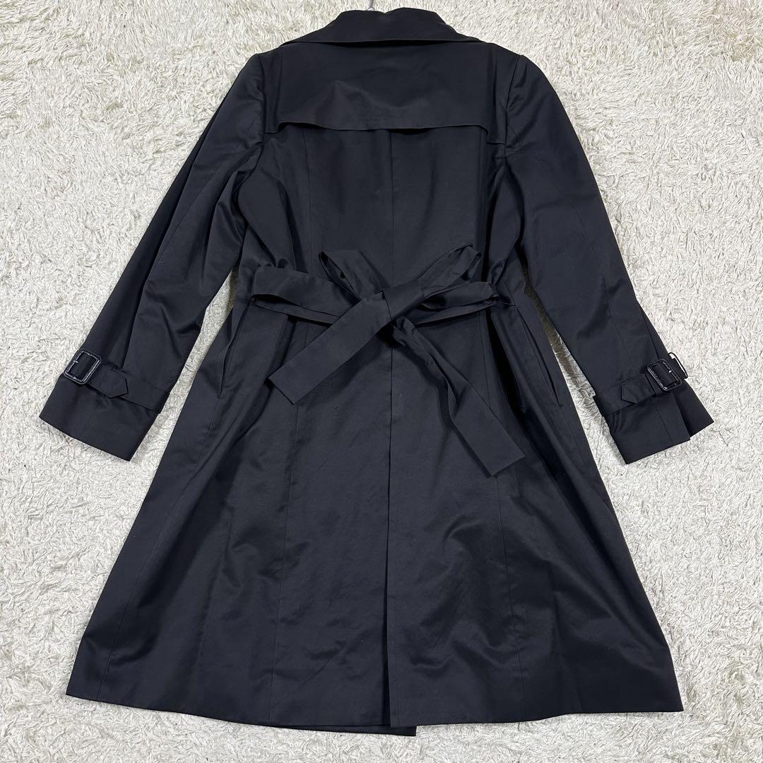 【美品•3XL】INDIVI トレンチコート　ブラック　ライナー　千鳥