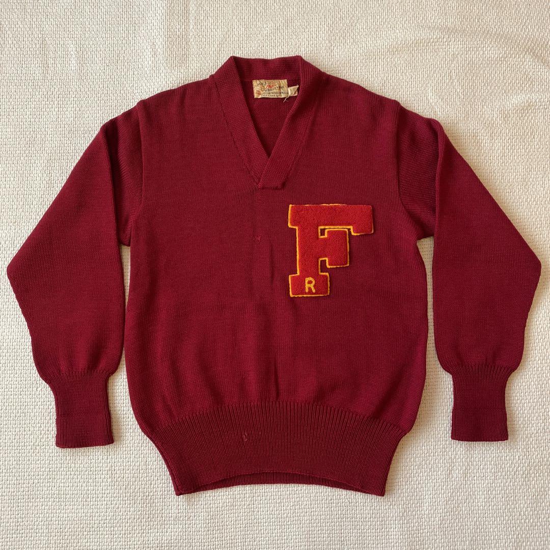 【SEAL限定商品】 Utah Woolen レタードセーター vintage 40s Mills トップス