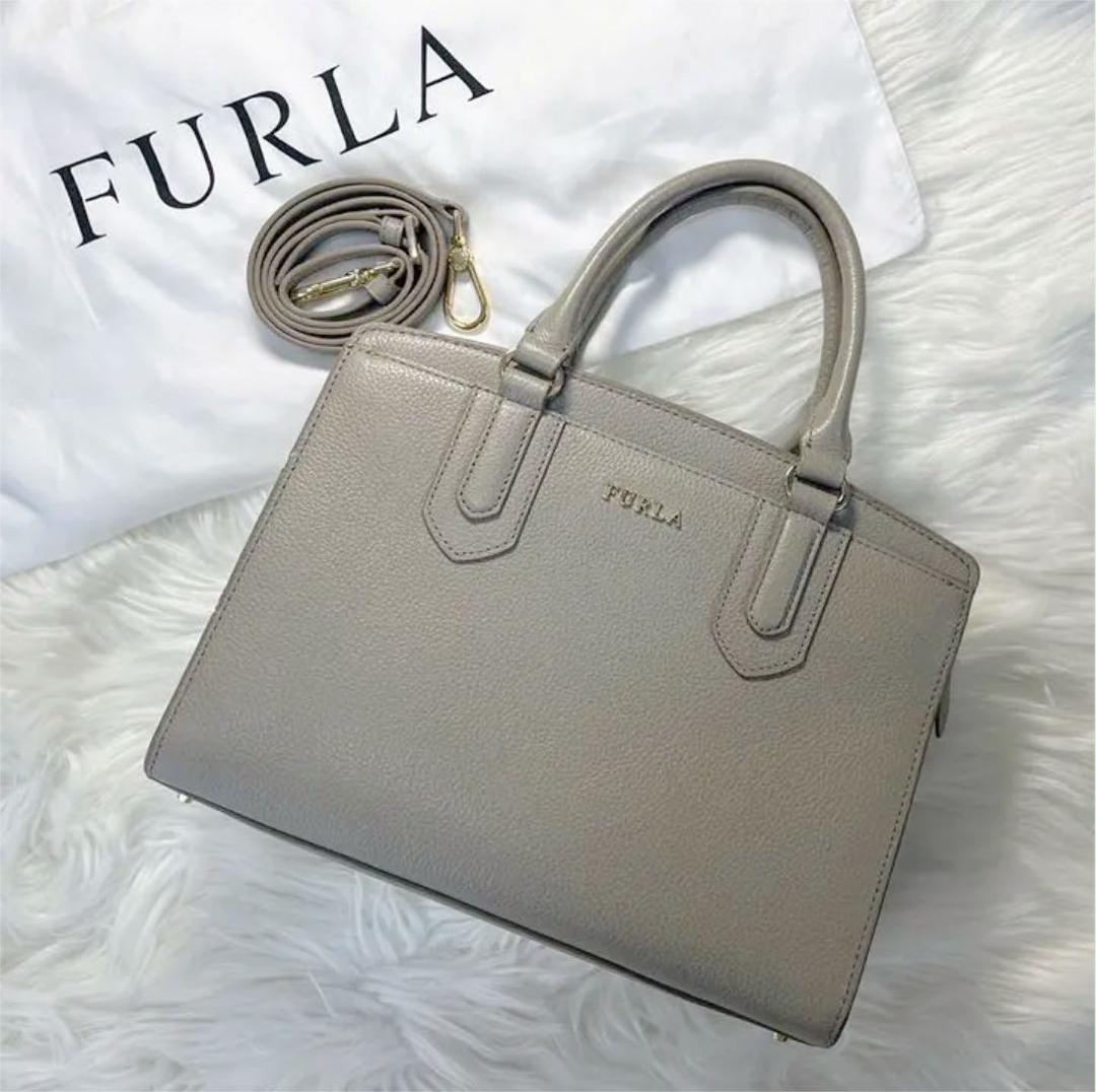 希少✨ フルラ ノラ ショルダーバッグ 2way レザー グレージュ