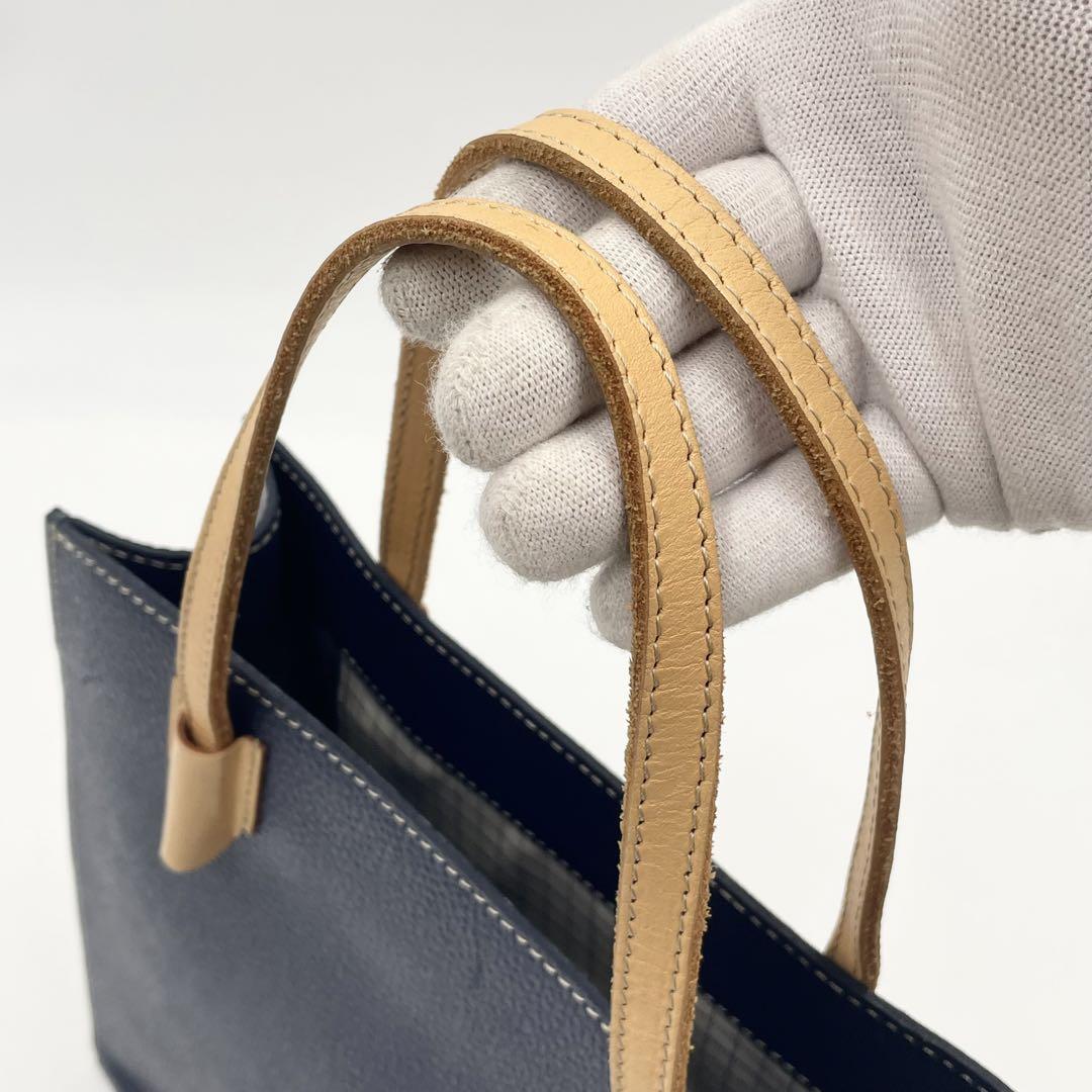 【極美品】SOMES ソメスサドル 本革 トートバッグ バイカラー ネイビー