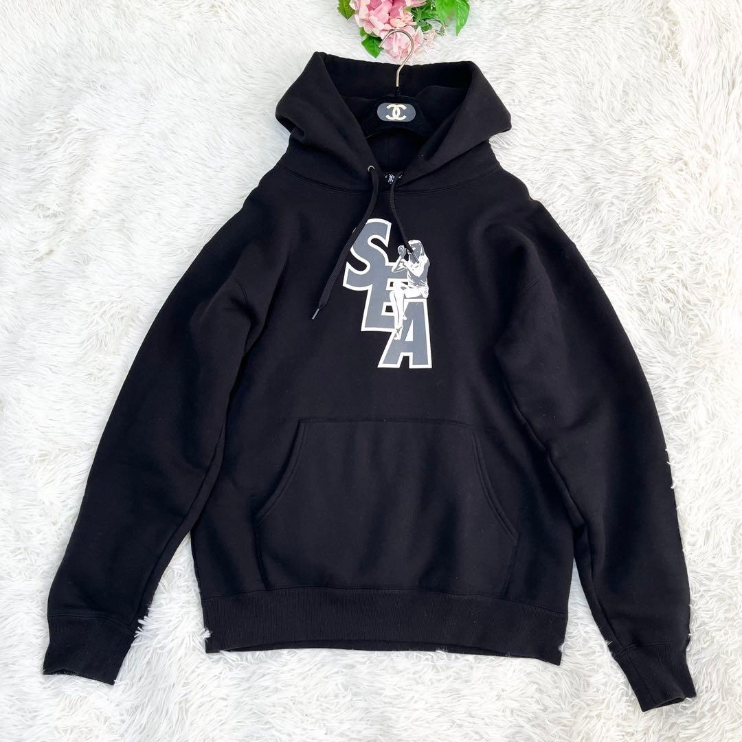 ヒステリックグラマー x ウィンダンシー コラボパーカー ヒステリックグラマー ウィンダンシー パーカー コラボ限定品 黒 L