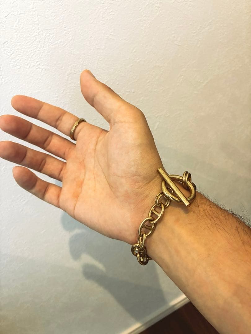 アンカーブレスレット　真鍮　ゴールド