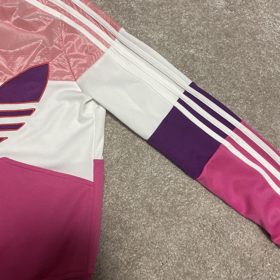 adidas トラックジャケット ピンク/ホワイト/パープル