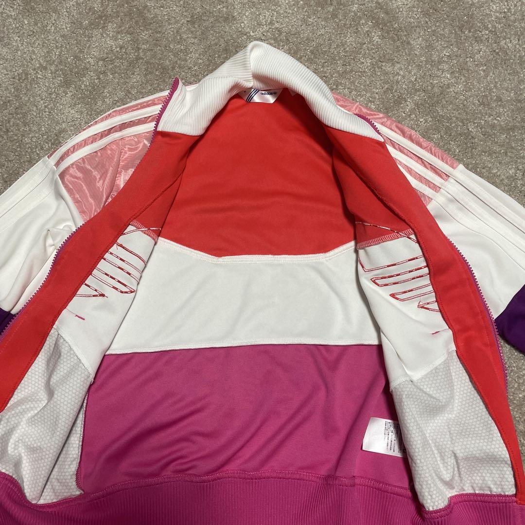 adidas トラックジャケット ピンク/ホワイト/パープル