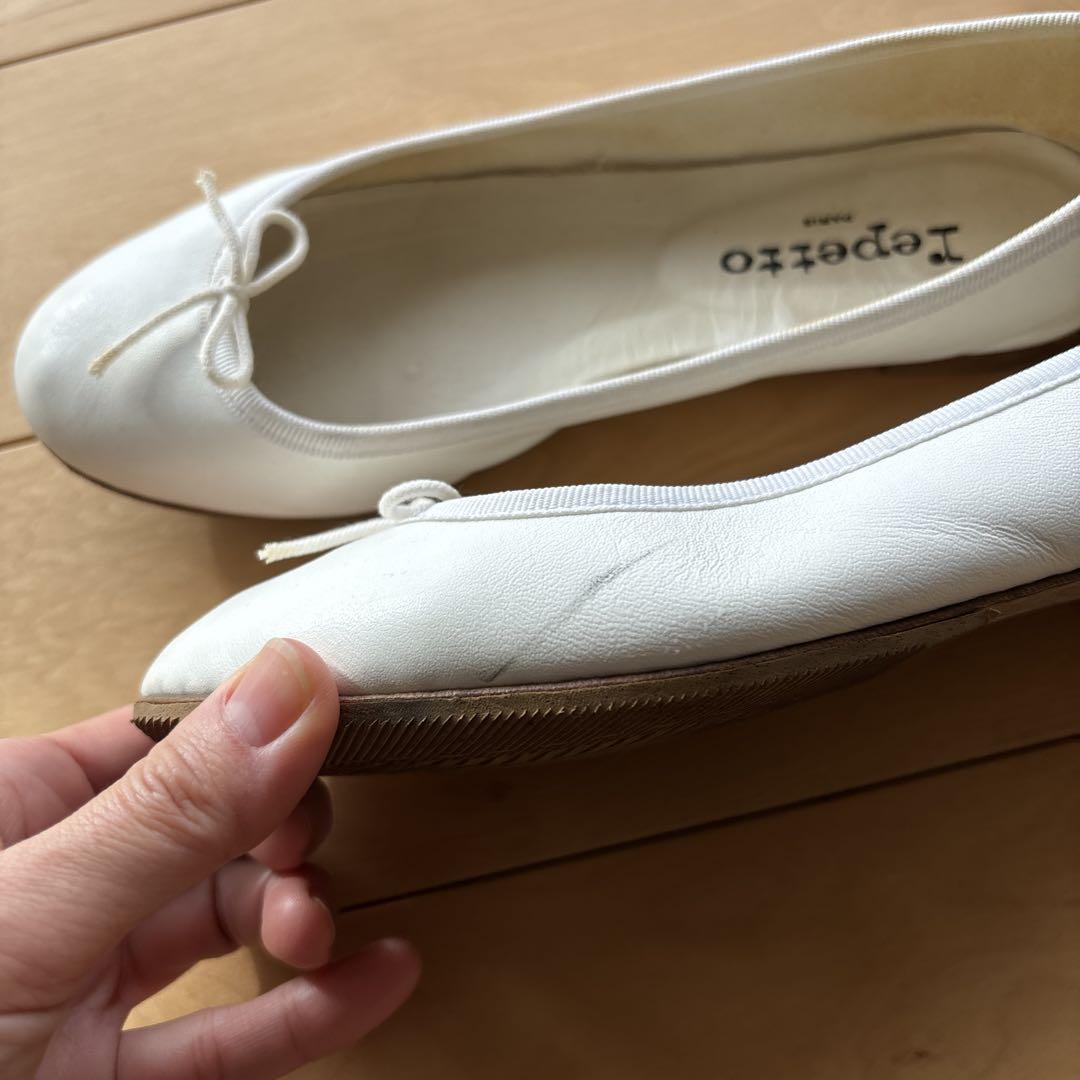 Repetto ホワイト バレエシューズ　38