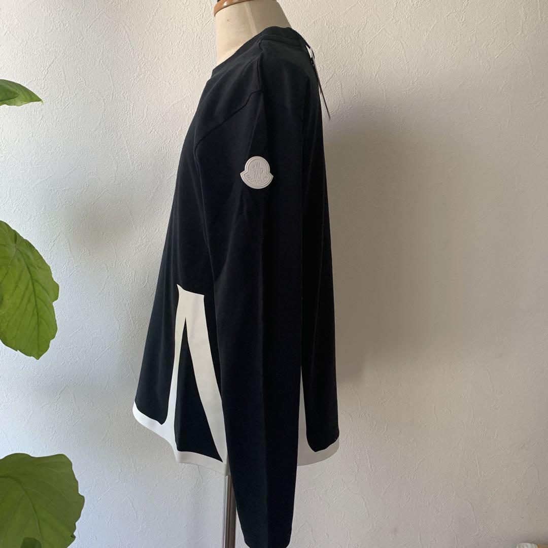 新品 タグ付 MONCLER 「M」ロゴ 長袖Tシャツ
