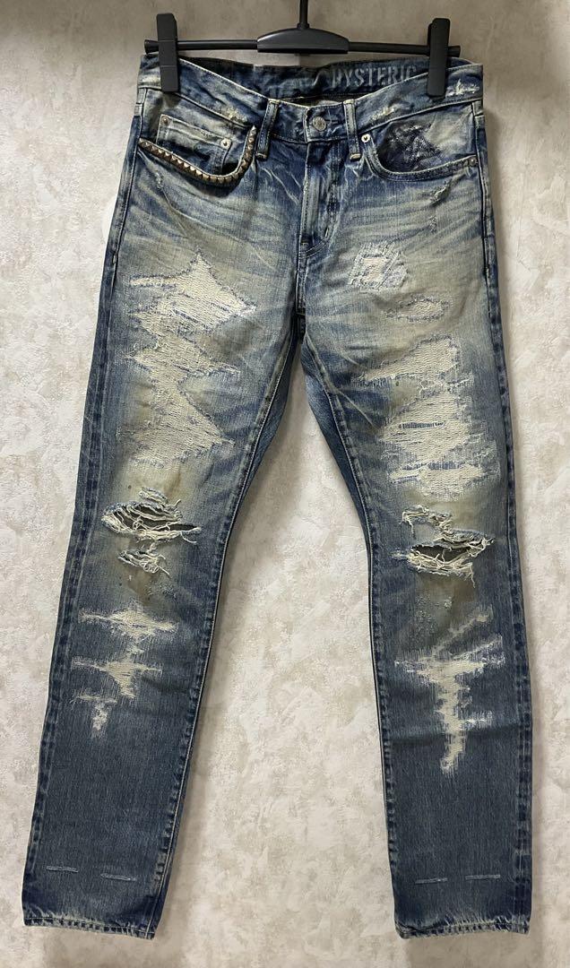 新品未使用 タグ付 ヒステリックグラマー スキャブ リメイク デニム ジーンズ 画像2