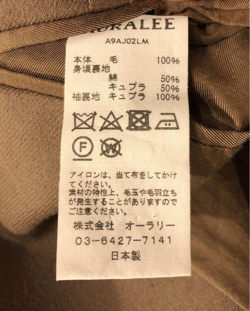 ジャケット・アウター AURALEE LIGHT MELTON HALF COAT