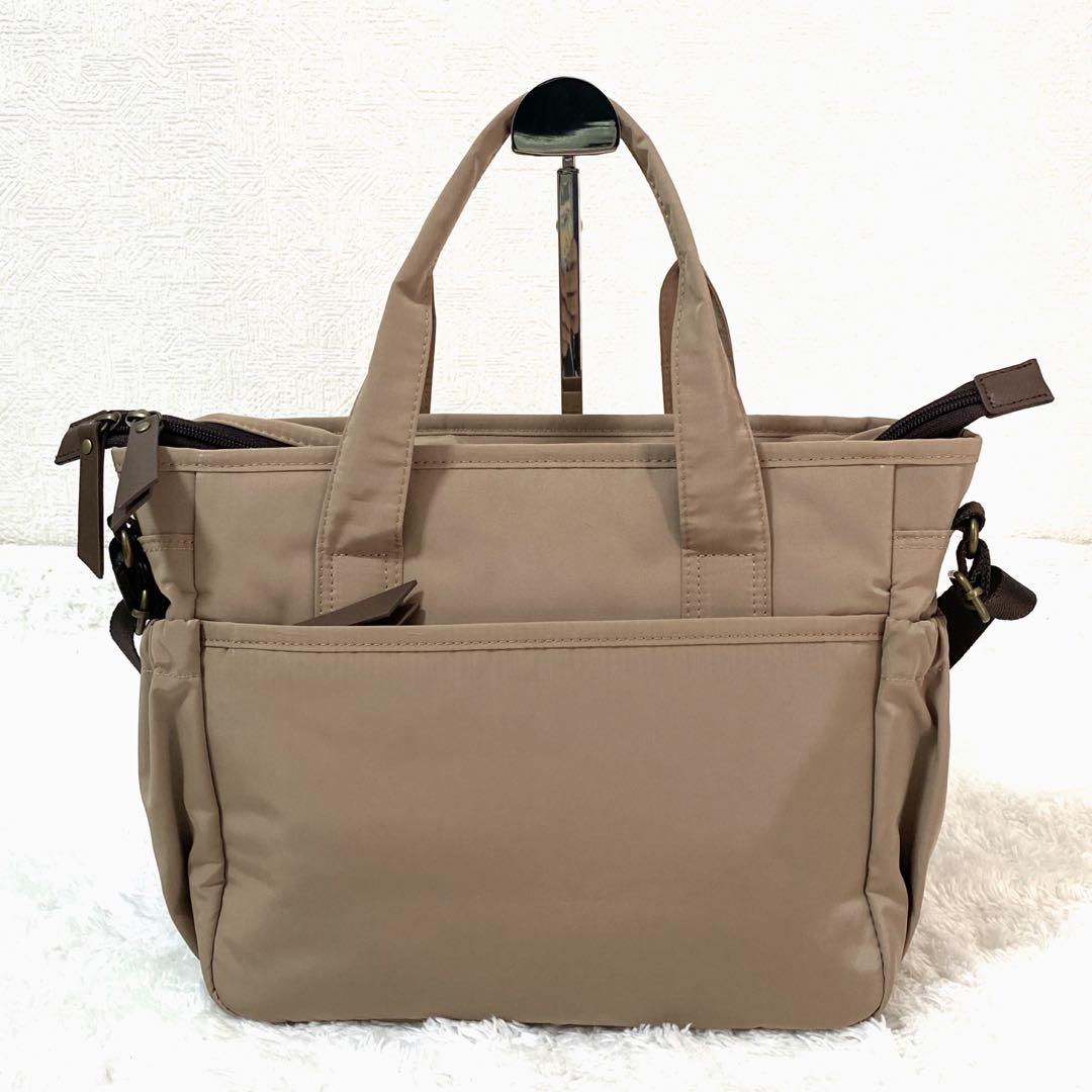 〖極美品〗コアルー プチマルシェ マザーズバッグ 5Way ベージュ ナイロン