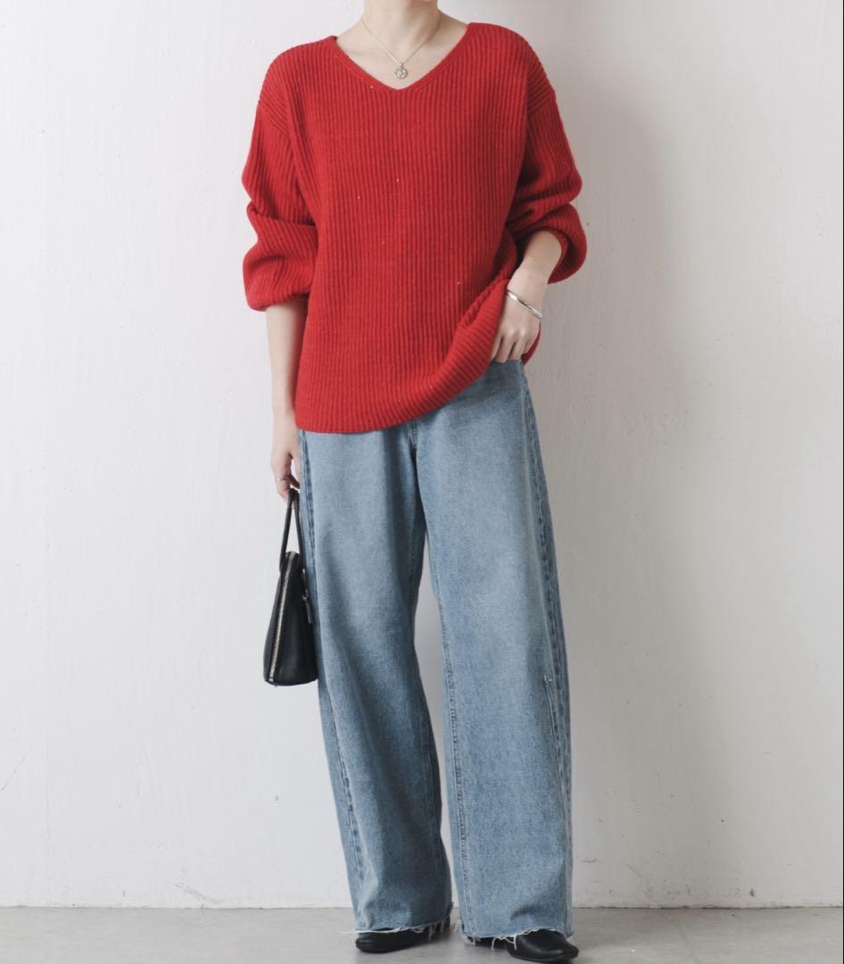 タグ付き未使用 2024AW 今期 ガリャルダガランテ 前後2way ニット 赤 - メルカリ