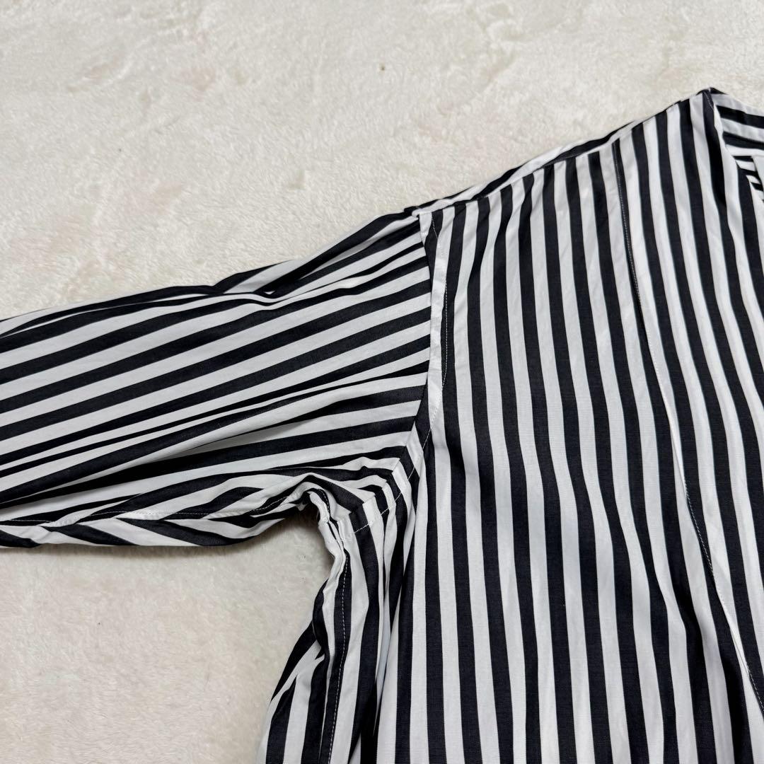 美品 ティッカ スピックアンドスパン 別注 ロングシャツワンピース ストライプ