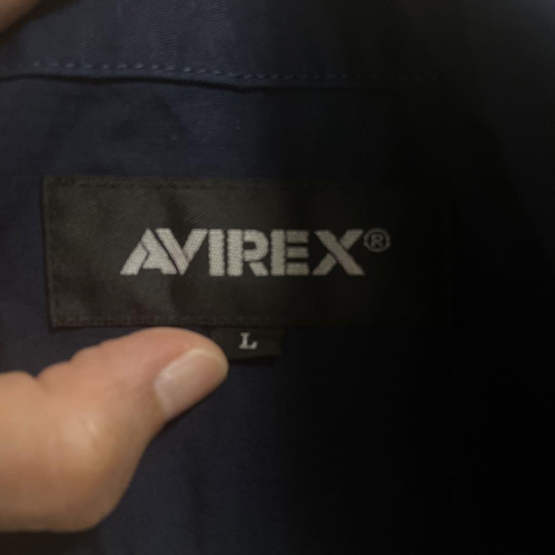 AVIREX 6105100 パッチドミリタリーシャツ ファイヤー&アイス