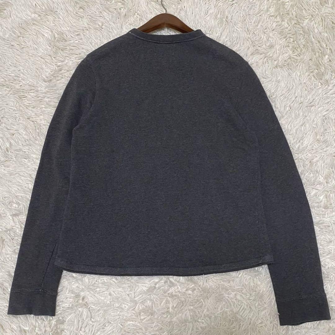 【良品✨】PRADA ラバータグ 長袖 スウェット トレーナー グレー