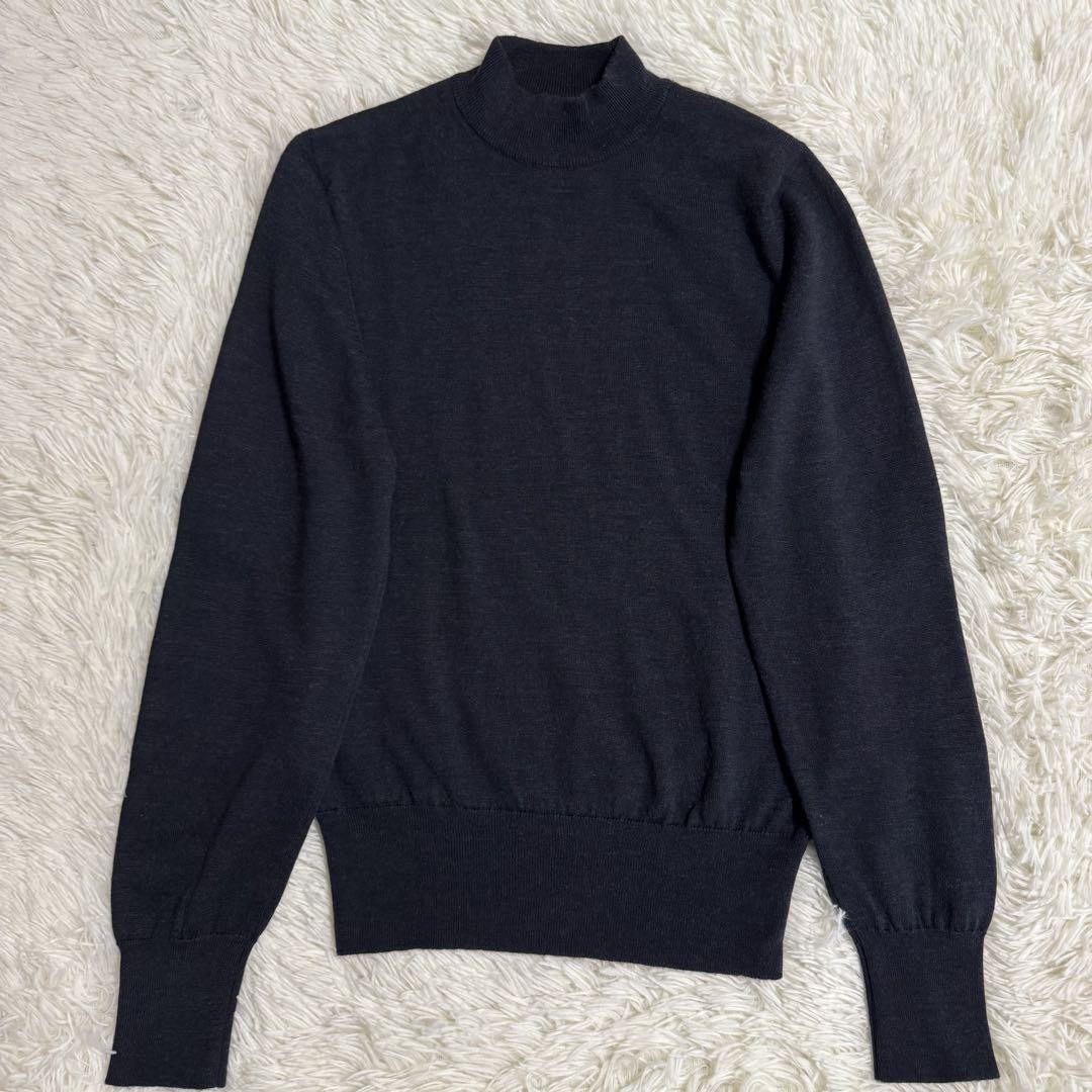 JOHN SMEDLEY ジョンスメドレー モックネック ニット グレー S
