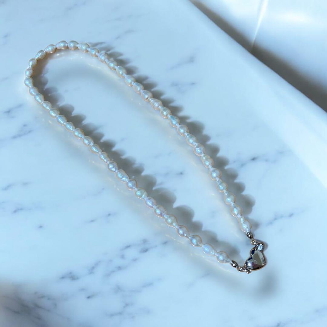[No.111]淡水ドロップパールのネックレス silver925 ハンドメイド