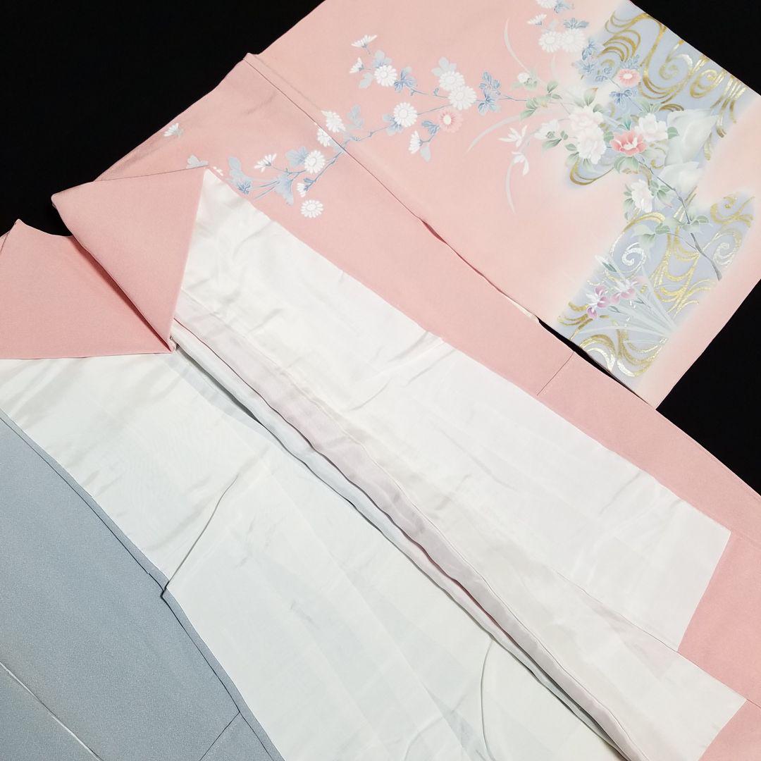 M3423【着物と帯 京月花】割と綺麗な正絹訪問着4点□友禅刺繍染