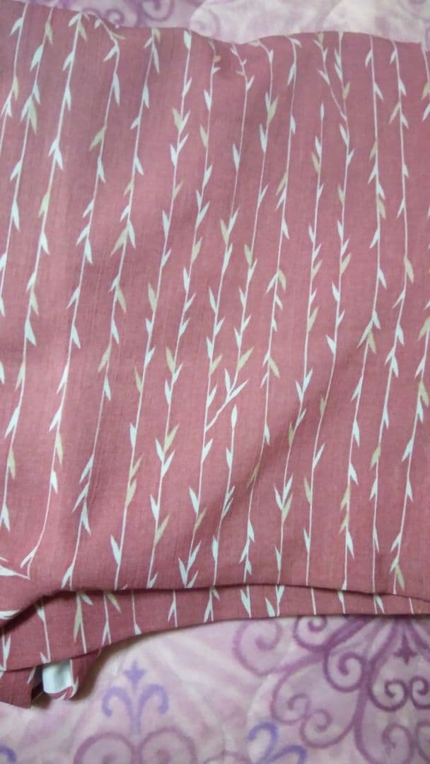 夏の着物☆単衣物夏の着物☆ピンク 柳柄 艷華 昭和レトロ☆