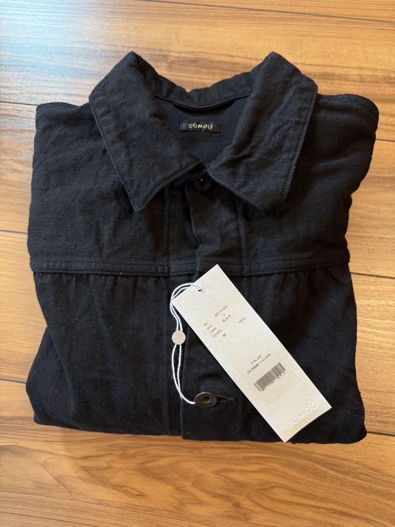 25ss comoli サイズ2 デニムジャケット ブラック