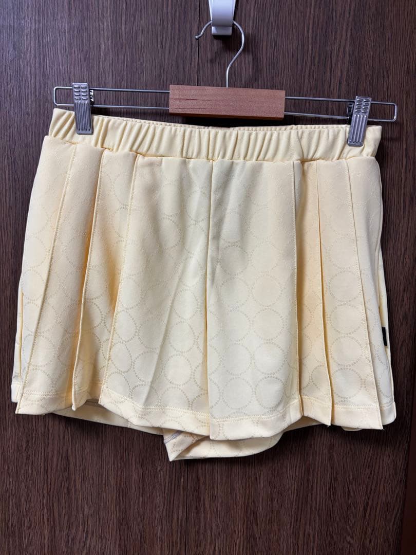 バドミントン公認/レディース スカート・スコート パンツL イエロー