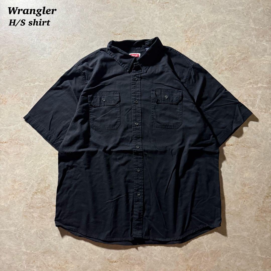 Wrangler H/S shirt古着フェードブラックCBOY美品unisex