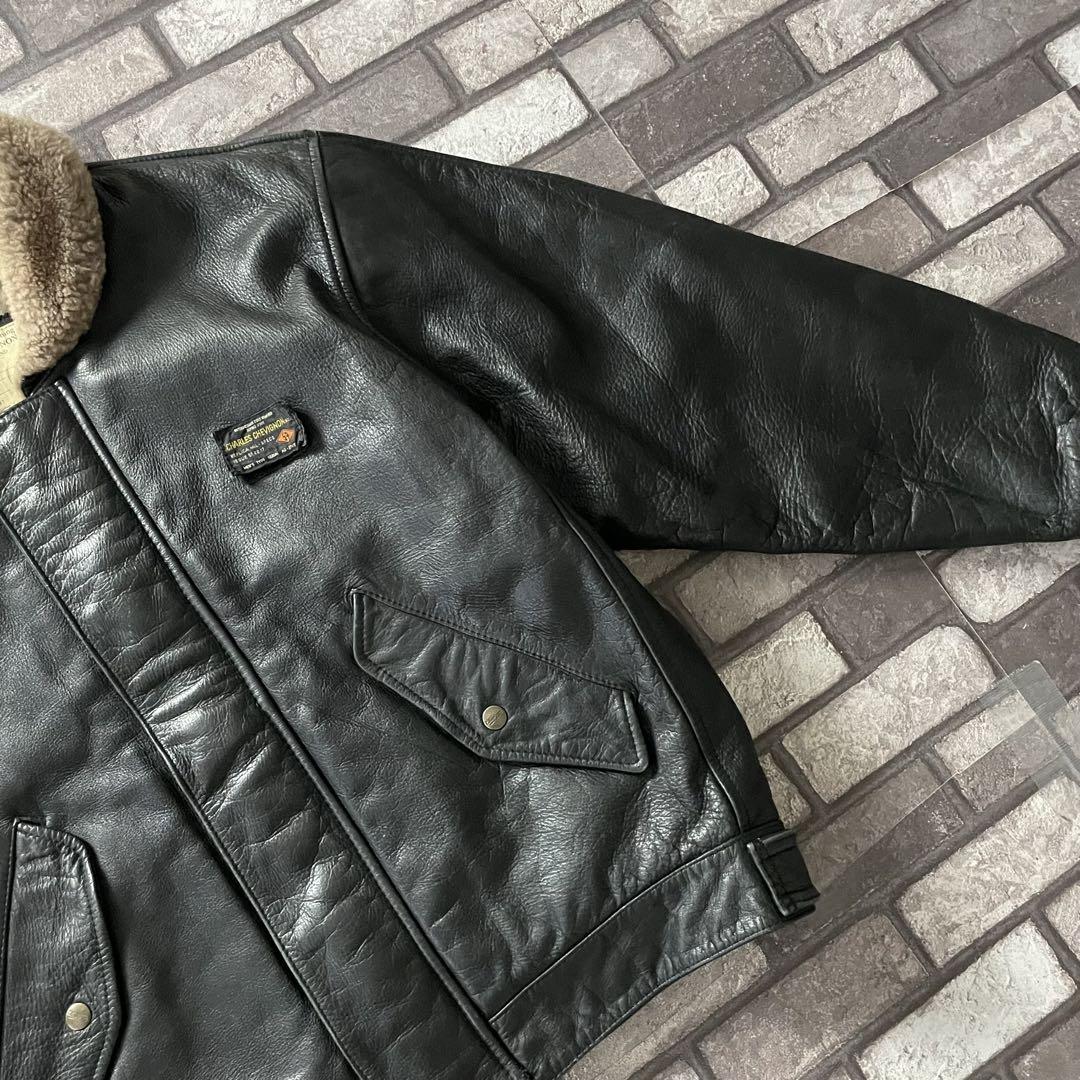 G-1 boa colour leather flight black